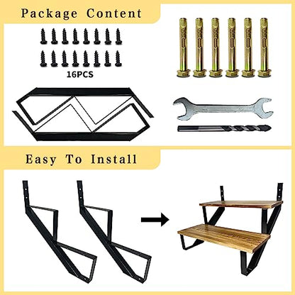 2 Step Metal Stair Step Steel Riser Stringers for 19.4" Height Deck, 2Packs - size: 2 Steps