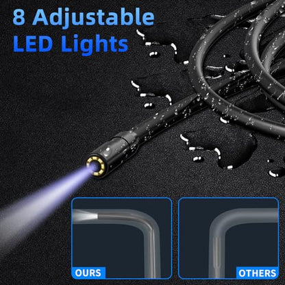 WINWEND Endoscope Camera with Light for Drain,Pipe,Plumbing Mechanic Tools