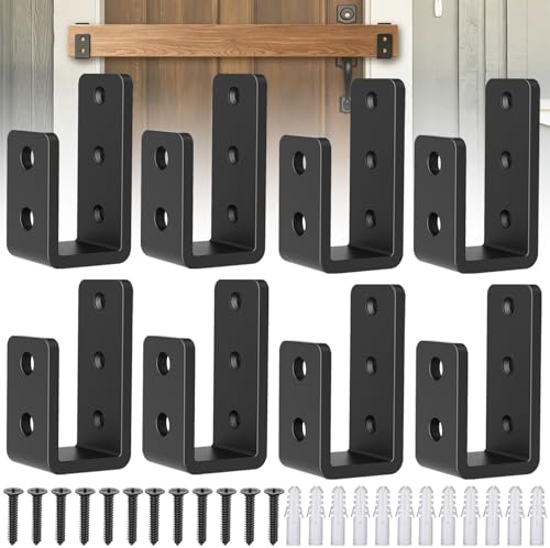 2x4 Door Barricade Brackets, 6mm Thickened Security Brackets(8Pack) - size: 6mm 8PCS