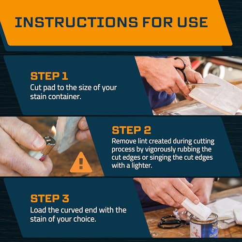 MāKRS Stain Pad Original, Wood Finish Applicators, 10-Pack - size: 10 Pads, style: Original