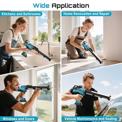 SEESII 29oz Electric Caulking Gun, Cordless Caulk Gun, Variable Speed