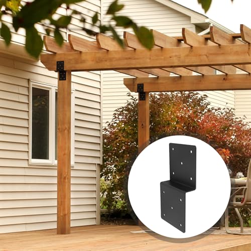 4Pcs Z Brackets,5"x 5" Connector Bracket for Wood Post to Beam Support - size: Z 5''X5''