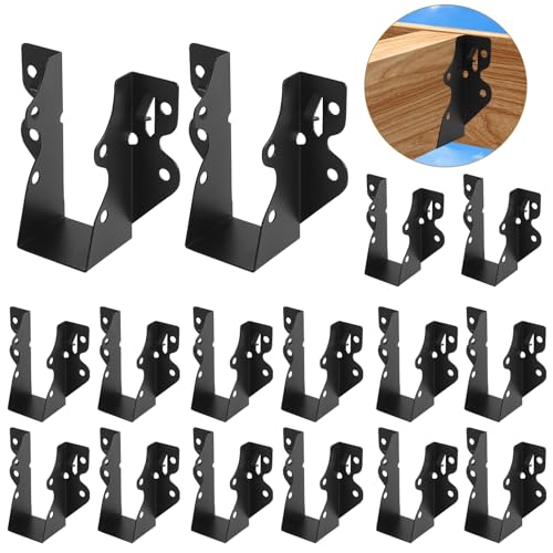 16 Pack 2x4 Joist Hanger Face Mount 20 Gauge Steel Deck Rafter Framing - size: 16 PCS, style: 2''X4''