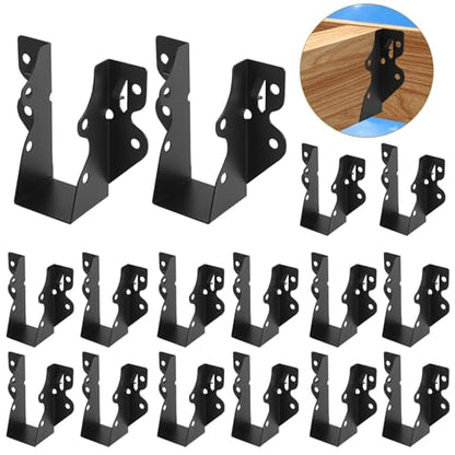 16 Pack 2x4 Joist Hanger Face Mount 20 Gauge Steel Deck Rafter Framing - size: 16 PCS, style: 2''X4''