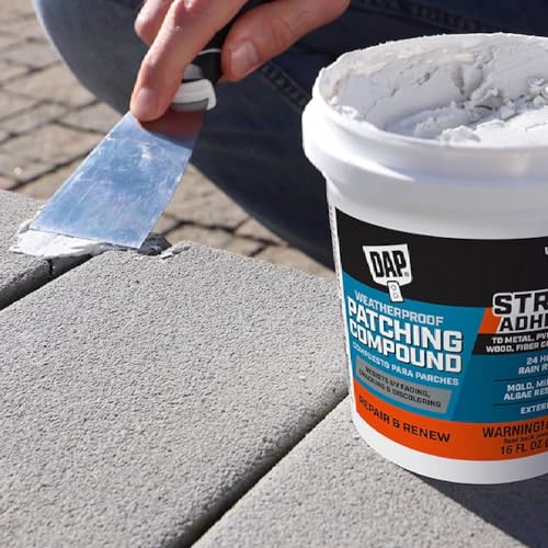 DAP Weatherproof Patching Compound, White, 16 Oz (7079818741) (Pack of 1) - size: 16 fl oz (Pack of 1)
