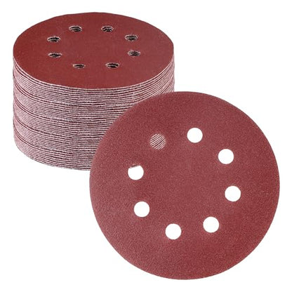 WORKPRO Sanding Discs, 5-Inch 220 Grit 8-Hole Hook and Loop, 50 Pack - style: 50PCS 5 Inch 220 Grit
