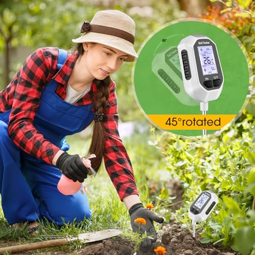 YAMRON 4-in-1 Soil Moisture Meter Digital Plant for Outdoor Plants