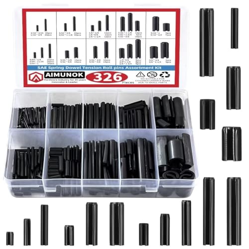 326PCS SAE Roll Pin Set(24 Sizes ) - size: 326 pieces SAE Roll Pins