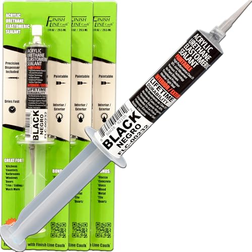 30mL Pre-Filled Precision Caulk Applicator Black, 3-Pack - color: Black