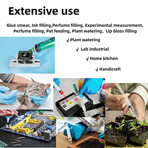 40 Pack 1ml, 3ml, 5ml, 10ml, 20ml Measuring Dispenser, 14ga, 16ga, 18ga, 20ga, 22ga, 25ga Dispensing Accessories and Caps, Suitable for Glue filling, Ink, Woodworking - size: 40 Pack