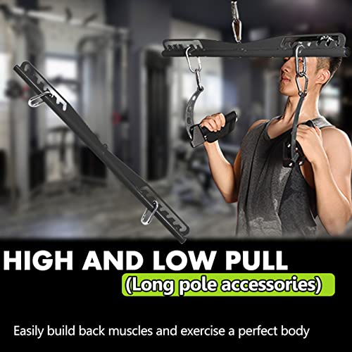 Adjustable Lat Pull down Bar, Cable Machine Attachments for Gym, Home Gym Fitness T-bar Row Pulldown Attachments, Lat Pull Down Machine Wide Grip Neutral Grip Handle - color: SP-B07