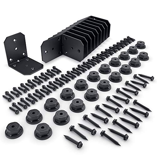 OZCO Ironwood Standard Rafter Clips, 4", Steel, Powder Coated Finish, Black, 10 Pieces - size: 10 Pack, style: Ironwood 4"