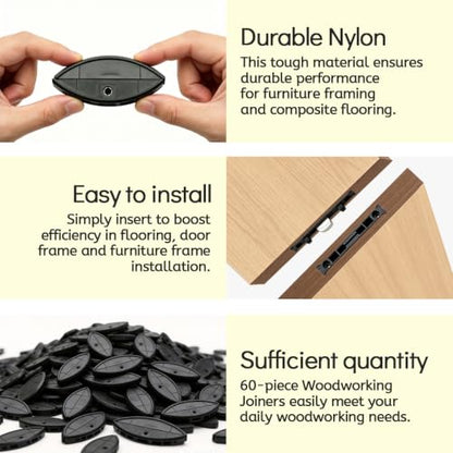 Biscuit Joiner Tool,60 Pcs,Black