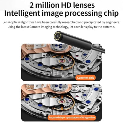Endoscope Camera with 8LED Light, Dual Lens 1080P HD Inspection Camera - size: 6.5FT/2M