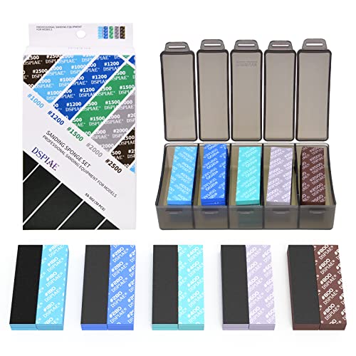 Soft Material Sanding Sponge Set Sandpaper Making Tool Kit Accessories for Dspiae Gundam GK Military Model - size: SS-S02