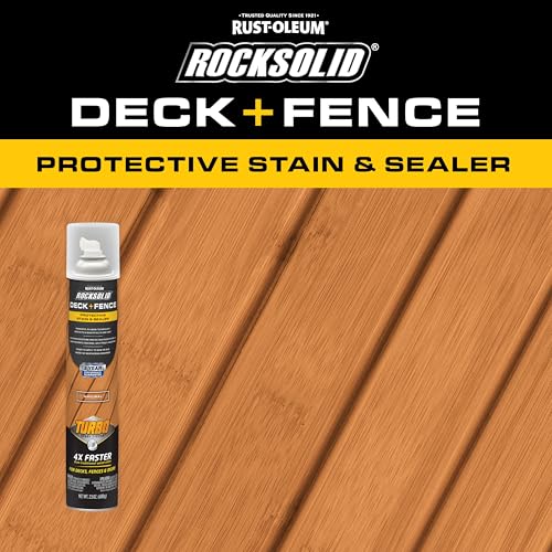 RockSolid Deck & Fence Natural Protective Stain & Sealer - color: Natural, size: 23 oz Aerosol (Pack of 6)