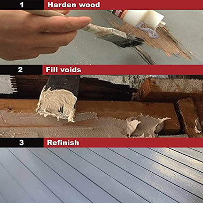 PC-Products Wood Repair Epoxy Paste and Wood Hardener Kit, PC-Woody 96 oz and PC-Petrifier 1 Gallon - size: Woody (96 oz) & Petrifier (1 gallon) Kit, style: PC-Woody Kit