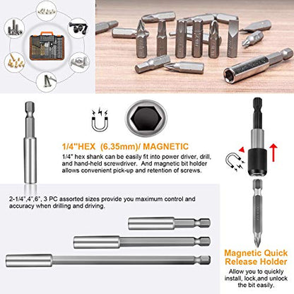ENERTWIST 112 PCS Drill Bit Set, Screwdriver Bits Set with Portable Case - style: 112PCS