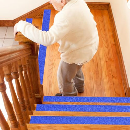 BOMEI PACK Anti Slip Traction Tape,2 Inch x 16.5 Ft,Heavy Duty Non Slip Tape,Grip Tape for Stairs, Tread Step, Indoor & Outdoor Use,Waterproof Stairs Non Skid Treads (Blue) - color: Blue