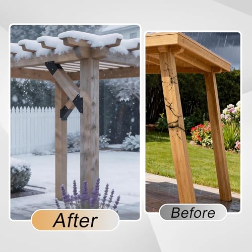 4 Pcs 6"x 6" (Actual Fit:5.6''x 5.6'') 45°Angle Support Brackets| - size: 6x6