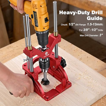 Portable Drill Guide for Drilling Angled or Straight Hole with Guide Rod - size: With Guide Rod