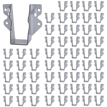 2x4 Joist Hangers Galvanized 60 Pcs,16 Gauge Face Mount Joist Hanger - size: 2" x 4"