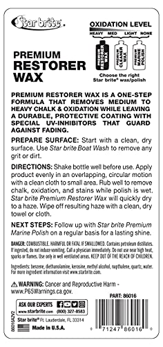 STAR BRITE Premium Restorer Wax for Medium to Heavy Oxidation - style: 16 Ounce