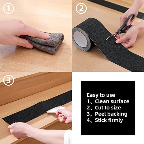 Reniteco 2" x33Ft Anti Slip Tape Red Heavy Duty Grip 1PC - color: 03-Red, size: 2in x 33Ft