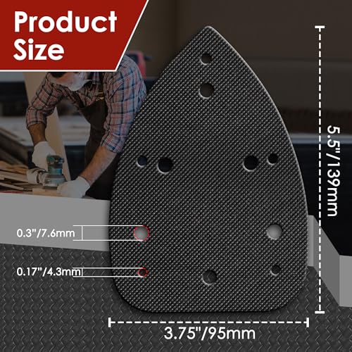 2 Pack Mouse Sander Replacement Pads Compatible with Ryobi Sander
