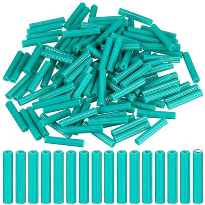 Lineshading 500pcs Expanding Plastic Screw Anchors 1/4" Hole Green Plastic Anchors for Concrete Tile Cement Bolt Expansion Tube for #10,11,12 Screws, Fix to Wall Drywall or Other Surface (1-1/2") - size: 1-1/2"