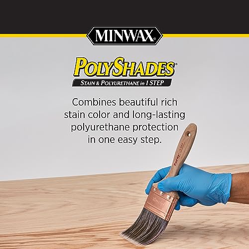 Minwax PolyShades Wood Stain + Polyurethane Finish – ½ Pint, Olde Maple, Gloss - color: Olde Maple, size: 0.25 Quart, style: Gloss
