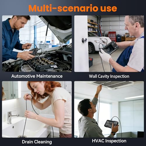 KIRFEIHT Endoscope Camera with Light - Industrial Borescope with 32GB Card - style: Single Lens