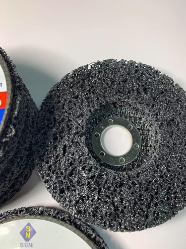 SIGNI 5 Pack 4-1/2" x 7/8" Poly Strip Discs Stripping Wheel for Angle Grinder -Remove Paint, Rust and Clean Welds Oxidation (5 Pack-Black) - color: 5 PACK-BLACK