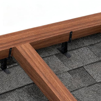 3Pcs Roof Riser Brackets Kit, Adjustable Pergola Kit for Wood Post - size: 3P Roof Riser Brackets