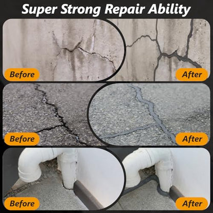 Concrete Crack Filler,5 LB High Elasticity Cement Crack Filler,Self-Leveling Quick-Drying & Waterproof Concrete Caulk,Concrete Repair for Driveway,Walkway,Patio,Joint,Indoor and Outdoor,Grey (80oz) - size: 5LB