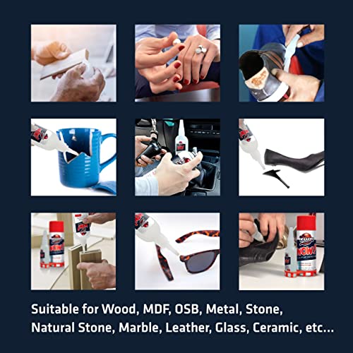 Kraken Bond Wow! CA Glue (1x1.75 oz) & Activator (1x6.75 fl oz) - Cyanoacrylate Glue for Woodworking, Craft & Repairs | Fast Bonding | 1 Pack - size: 1 Pack