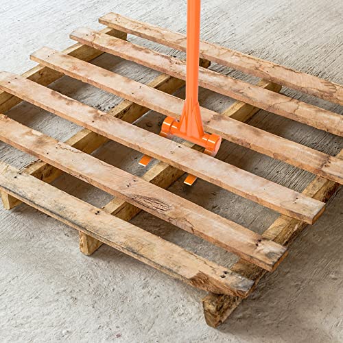 Insaga Fully Welded Pallet Buster 48'' All-Steel Handle Pallet Breaker Heavy Duty Industrial Deck Board Removal Tool, Non-Slip Grip Pallet Pry Bar for Efficient and Effortless Board Removal - color: 48''-solid Head