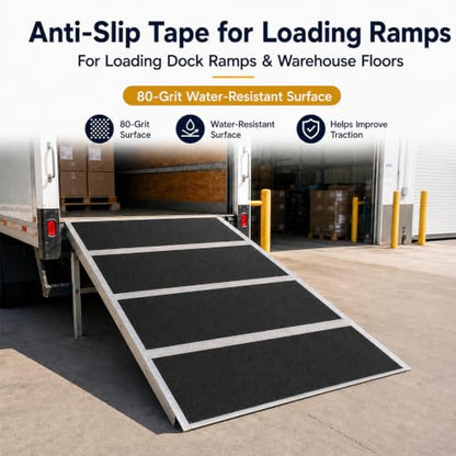Black Anti Slip Tape, 36 in x 20 ft, 80 Grit Wide Grip Tape - color: Black, size: 36" X 20FT