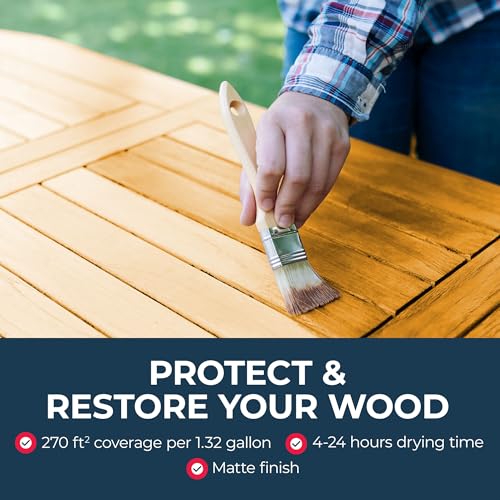OWATROL Aquadecks, Wood Stain and Sealer, Matt Finish, 85 Oz, Honey - color: Honey