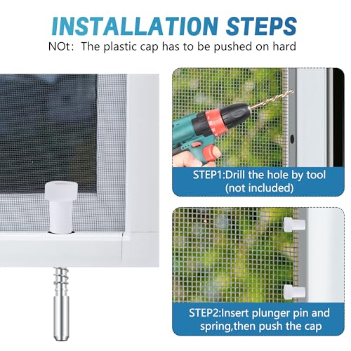 30 Pack Window Screen Plunger Latches with Cap, Window Screen Clips - color: 30 Pcs