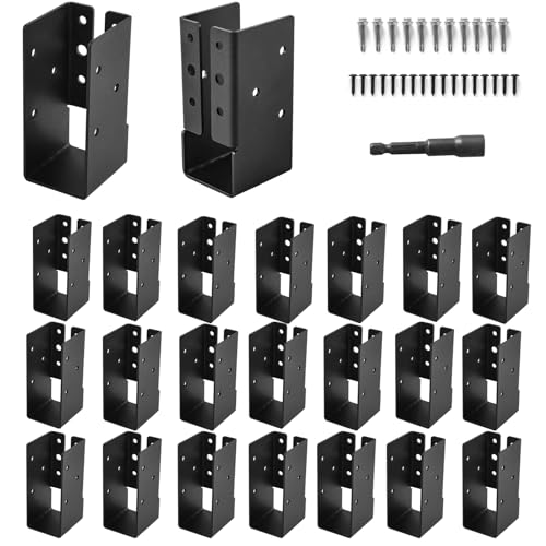 24 Pcs 2"x4" Concealed Joist Hangers for Outdoor - size: 24 Pcs
