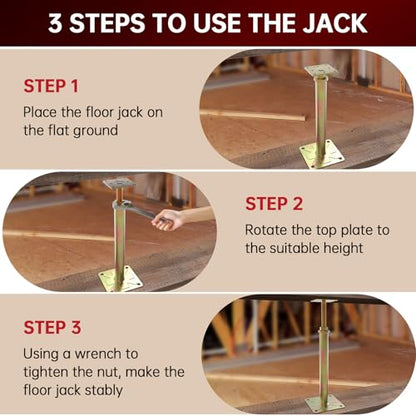4 Pack House Jacks for Leveling Foundation Jacks for Leveling House Floor Jack Adjustable Floor Jack Telescoping Jack for Temporary Support Adjustable Range 11 inch - 16 inch
