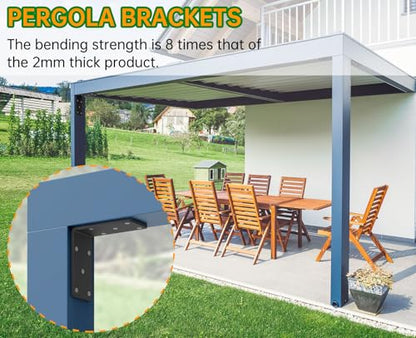 5x5x2.5“ Heavy Duty L Brackets , 4mm Thick Angle Bracket (8PCS) - size: 8 Pack