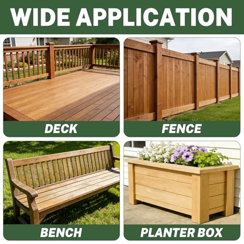 LIONMAX Deck Screws 4 Inch, Wood Screws #10 x 4, 300 PCS, Brown - color: Brown, size: #10 x 4"