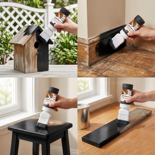 Black Touch-Up Paint Pen for Wood,Furniture,Cabinets,Metal,6.35 Oz - color: -Black