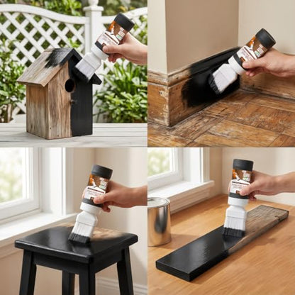 Black Touch-Up Paint Pen for Wood,Furniture,Cabinets,Metal,6.35 Oz - color: -Black