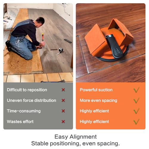 Heavy Duty Floor Gap Fixer Tool with Suction Cup for Smooth Laminate/Vinyl