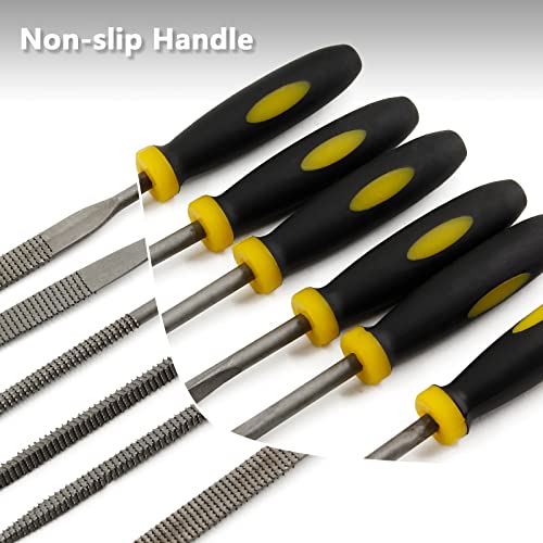 Bivethoi Metal Files Set of 6, Carbon Steel Rasp - style: Set of 6