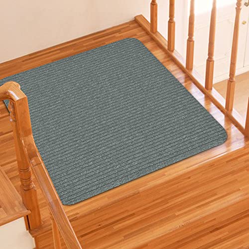 Stair Treads for Wooden Steps, Non-Slip Stair Runner Indoor Outdoor Stair Tread Mats Covers Pads, 31" x 31"Matching Staircase Step Runner for for Elders, Kids and Dogs (31" X 31", Light Grey) - color: Light Grey, size: 1 Piece (31" x 31")