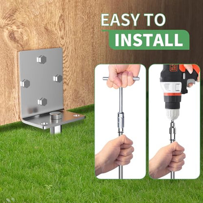 Phopich 16in Multi-Purpose Ground Anchors Screw in 2 Pack - color: 18in-2pcs